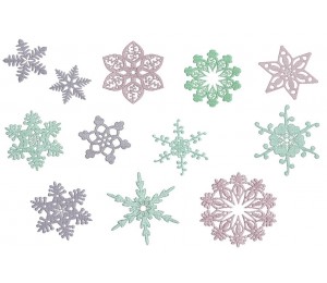 Stickserie - Snowflakes großes Set